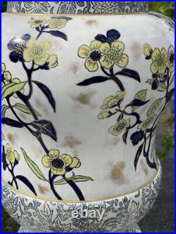 RARE Antique 19th Early 20th C. Doulton Burslem'Nature' Floor Umbrella Vase