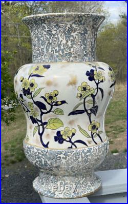 RARE Antique 19th Early 20th C. Doulton Burslem'Nature' Floor Umbrella Vase