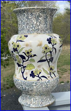 RARE Antique 19th Early 20th C. Doulton Burslem'Nature' Floor Umbrella Vase
