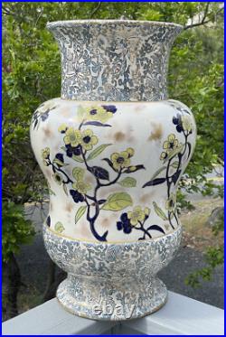 RARE Antique 19th Early 20th C. Doulton Burslem'Nature' Floor Umbrella Vase