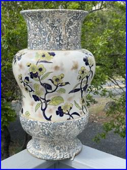 RARE Antique 19th Early 20th C. Doulton Burslem'Nature' Floor Umbrella Vase