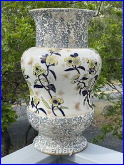 RARE Antique 19th Early 20th C. Doulton Burslem'Nature' Floor Umbrella Vase