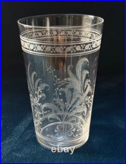 RARE! Antique Baccarat Crystal Fougères Tumblers/Art Nouveau/Early 1900's