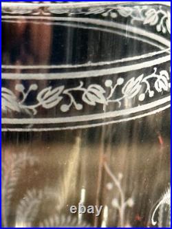 RARE! Antique Baccarat Crystal Fougères Tumblers/Art Nouveau/Early 1900's