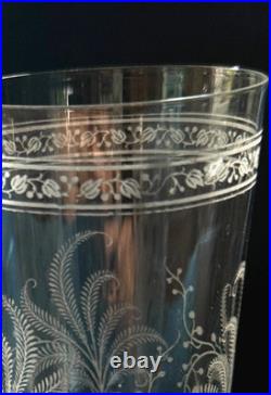RARE! Antique Baccarat Crystal Fougères Tumblers/Art Nouveau/Early 1900's