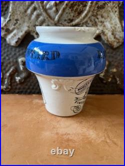 RARE Antique Batty and Co, Mustard Jar Early Version, London, English Adv Pot