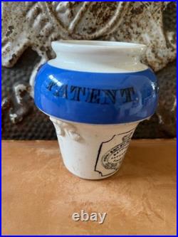 RARE Antique Batty and Co, Mustard Jar Early Version, London, English Adv Pot