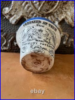 RARE Antique Batty and Co, Mustard Jar Early Version, London, English Adv Pot