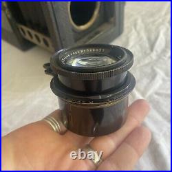 RARE Antique Carl Zeiss Jena Lens Nr. 326057 14,5 and Very Early Plate Camera