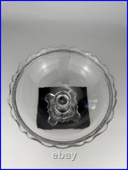 RARE Antique Crystal Wedding EAPG 10.5 Round Pedestal Dome Lid Compote EUC