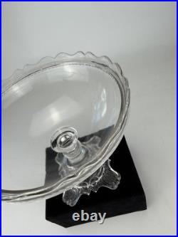 RARE Antique Crystal Wedding EAPG 10.5 Round Pedestal Dome Lid Compote EUC