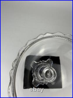 RARE Antique Crystal Wedding EAPG 10.5 Round Pedestal Dome Lid Compote EUC