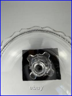 RARE Antique Crystal Wedding EAPG 10.5 Round Pedestal Dome Lid Compote EUC
