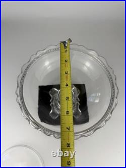 RARE Antique Crystal Wedding EAPG 10.5 Round Pedestal Dome Lid Compote EUC