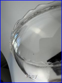 RARE Antique Crystal Wedding EAPG 10.5 Round Pedestal Dome Lid Compote EUC