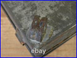 RARE Antique EARLY 19th C TIN Punch TINSMITH Decorated SPICE BOX Folk Art
