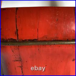 RARE Antique Early 1800s-1900s Qing Dynasty Red Lacquer Wedding Basket