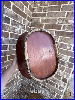 RARE Antique Early 1800s-1900s Qing Dynasty Red Lacquer Wedding Basket