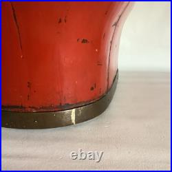 RARE Antique Early 1800s-1900s Qing Dynasty Red Lacquer Wedding Basket