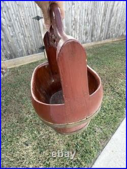 RARE Antique Early 1800s-1900s Qing Dynasty Red Lacquer Wedding Basket