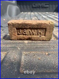 RARE Antique Early 1900's Clay Brick J & W. H Brick Company