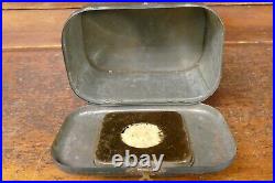 RARE Antique Early 1900s Eutopia Mixture Tobacco 1lb Lunch Pail Style Domed Tin