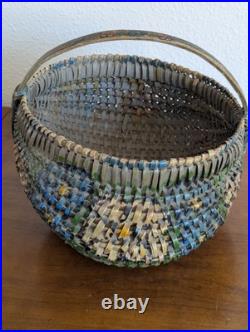 RARE Antique Early 1900s Hand Woven and Painted Appalachian Basket