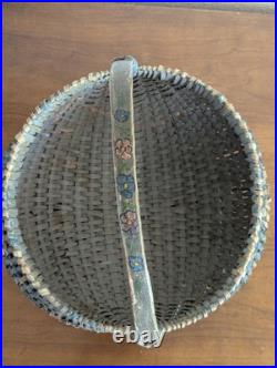 RARE Antique Early 1900s Hand Woven and Painted Appalachian Basket
