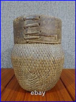 RARE Antique Early 1900s Handmade Chinese Woven Willow Wood Fishing River Basket