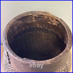 RARE Antique Early 1900s Handmade Chinese Woven Wood Fishing River Basket 14