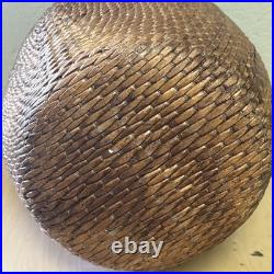 RARE Antique Early 1900s Handmade Chinese Woven Wood Fishing River Basket 14