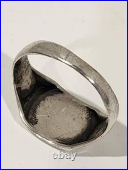 RARE Antique Early 1900s Mens Masonic Ring Sterling/10k Gold