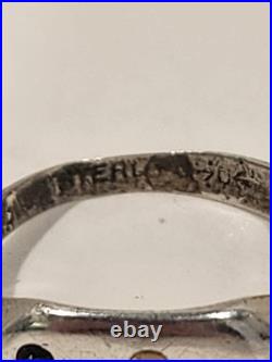 RARE Antique Early 1900s Mens Masonic Ring Sterling/10k Gold