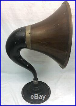 RARE Antique Early 1900s Music Master Radio Reproducer Wood Horn Speaker Geraco