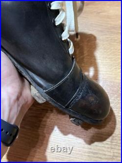 RARE Antique Early 1900s Soccer Football Leather Boots Shoes Vintage Size US9 42