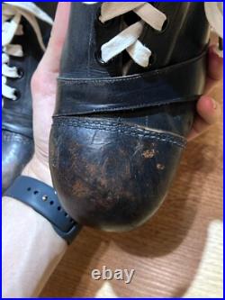 RARE Antique Early 1900s Soccer Football Leather Boots Shoes Vintage Size US9 42