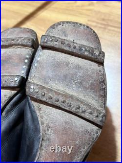 RARE Antique Early 1900s Soccer Football Leather Boots Shoes Vintage Size US9 42