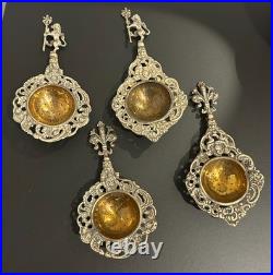 RARE Antique Early 1900s Tea Strainers Made In Italy Lot of 4
