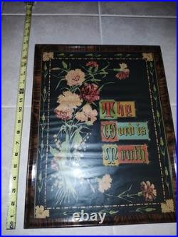 RARE Antique Early 1900s Thy Word Is Truth Lithograph Vintage Sign