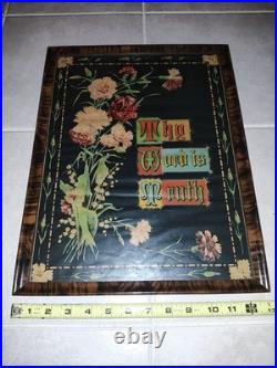 RARE Antique Early 1900s Thy Word Is Truth Lithograph Vintage Sign