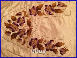 RARE! Antique Early 19thc. Hand Embroidered Godey's Lady's Slippers Pattern