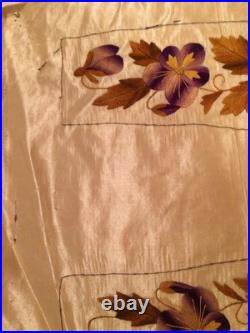RARE! Antique Early 19thc. Hand Embroidered Godey's Lady's Slippers Pattern