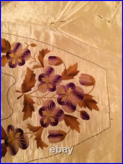 RARE! Antique Early 19thc. Hand Embroidered Godey's Lady's Slippers Pattern