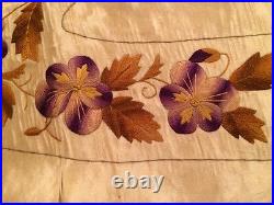 RARE! Antique Early 19thc. Hand Embroidered Godey's Lady's Slippers Pattern
