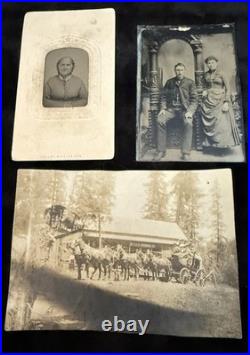RARE Antique Early American Stagecoach Photo/Tintypes Eastern Oregon