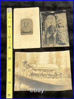 RARE Antique Early American Stagecoach Photo/Tintypes Eastern Oregon