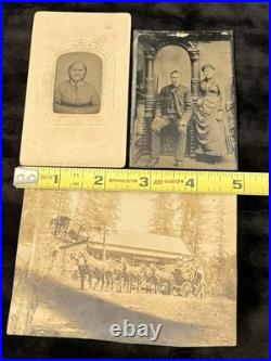 RARE Antique Early American Stagecoach Photo/Tintypes Eastern Oregon