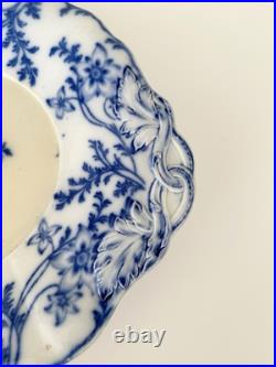 RARE Antique Early Anemone Blue & White Serving Platter 1830's