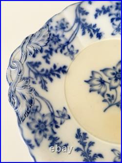 RARE Antique Early Anemone Blue & White Serving Platter 1830's