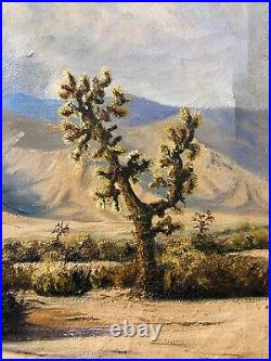 RARE Antique Early California Plein Air Desert Landscape Oil Painting, Heying